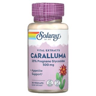 Solaray, Extracto aéreo de Caralluma, 500 mg, 30 cápsulas vegetales