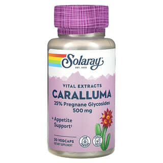 Solaray, Vital Extracts, Caralluma, 500 mg, 30 cápsulas vegetales