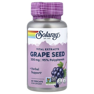 Solaray, Vital Extract, Grape Seed, 60 Vegetarian Capsules