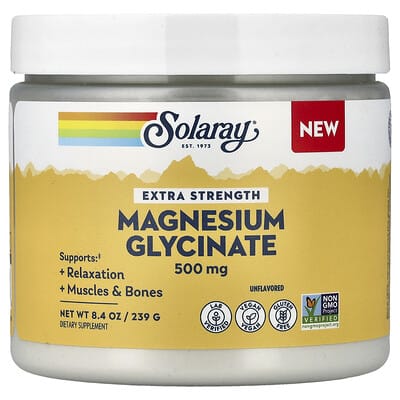 Solaray, Magnesium Glycinate, Unflavored, 8.4 oz (239 g)