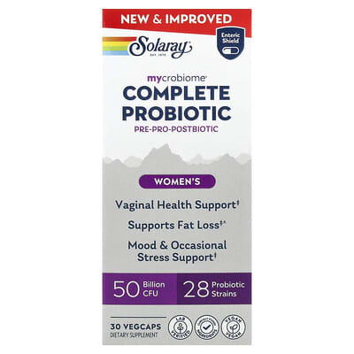 Solaray, Mycrobiome® Multifaceted Probiotic for Women, 30 Vegetarian Capsules