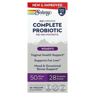 Solaray, Probiótico Completo Mycrobiome®, Para Mulheres, 30 VegCaps
