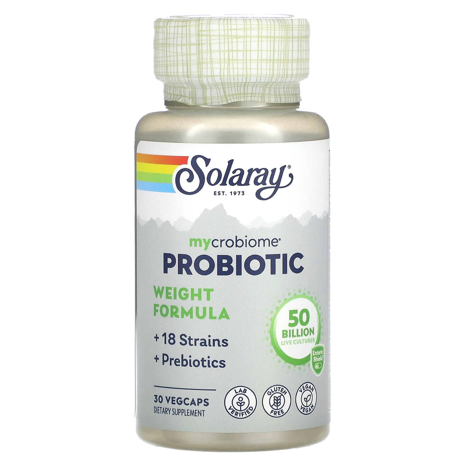 Solaray, Mycrobiome Probiotic Weight Formula, 50 Billion, 30 VegCaps