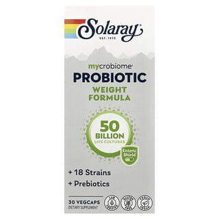 Solaray, Mycrobiome Probiotic Weight Formula, 50 milliards, 30 capsules végétariennes entériques