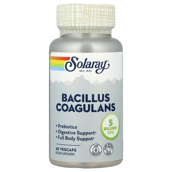 Solaray, Bacillus Coagulans, 60 φυτικές κάψουλες