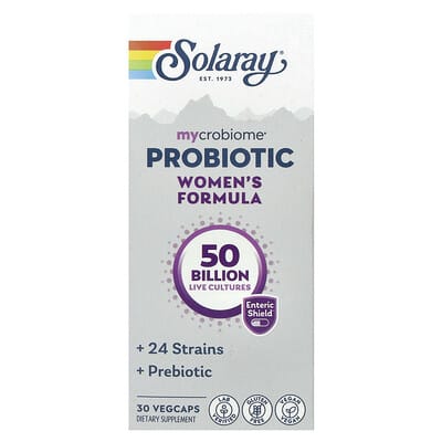 Solaray, Mycrobiome, Probiotics, Women's Formula, 50 Billion, 30 Enteric-Coated Vegetarian Capsules