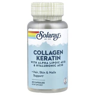 Solaray, Collagène et kératine, Type I, II, III, 60 capsules