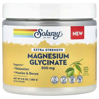 Solaray, Magnesium Glycinate, Natural Lemon Lime, 9.9 oz (280 g)