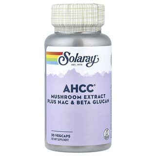 Solaray, AHCC Plus NAC og betaglukan med soppmycelieekstrakt, 30 grønnsaker