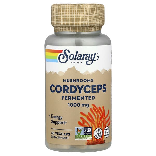 Cordyceps, Fermented Mushrooms, 60 VegCaps (500 mg per Capsule)