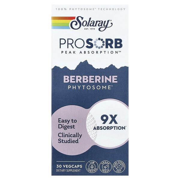Solaray, Berberine Phytosome™, 30 Vegcaps (550 mg per Vegcap) — product photo 1