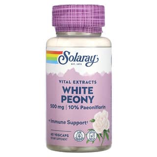 Solaray, Vital Extracts, White Peony, 500 mg, 60 Vegcaps