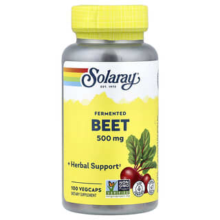 Solaray, Organisch angebaute fermentierte Zuckerrübe, 500 mg, 100 pflanzliche Kapseln