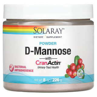 Solaray, Poudre de D-mannose avec du CranActin, 2000 mg, 226 g