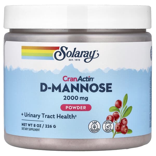 Solaray, d-만노스, CranActin 분말 함유, 226g(8oz)