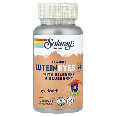 Solaray, Advanced Lutein Bilberry & Blueberry Eye Treatment 24, 60 Vegetarian Capsules