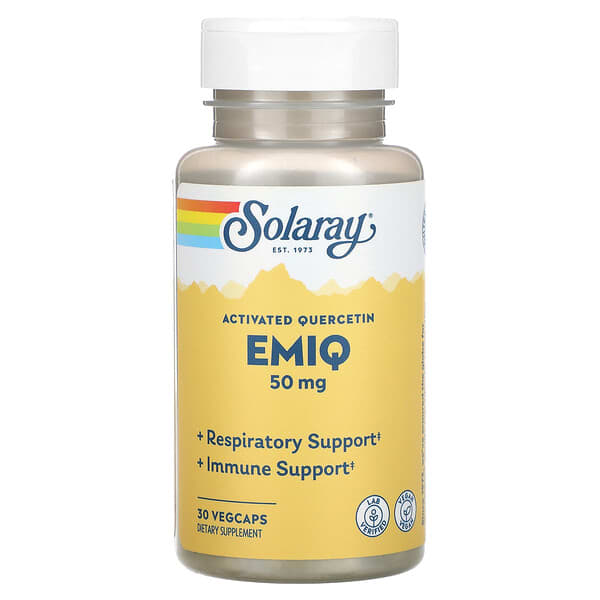 Solaray, 活性槲皮素，Emiq，50 毫克，30 粒素食膠囊
