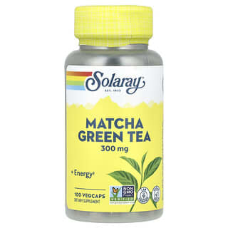Solaray, Té verde matcha de cultivo orgánico, 300 mg, 100 cápsulas vegetales
