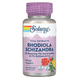 Solaray, Rhodiola schizandra, 500 mg, 60 cápsulas vegetales