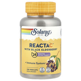 Solaray, Reacta C aux baies de sureau noir, 120 capsules végétariennes