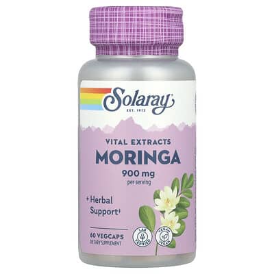 Solaray, Moringa, 900 mg, 60 Veg Capsules (450 mg per capsule)