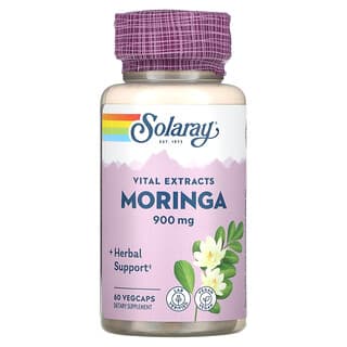 Solaray, Extrato da Folha de Moringa, 450 mg, 60 Vegetais