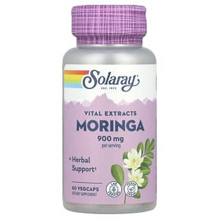 Solaray, Moringa, 900 mg, 60 cápsulas vegetales (450 mg por cápsula)