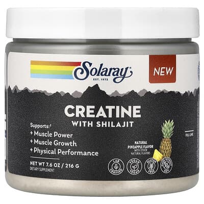 Solaray, Creatine with Shilajit, Natural Pineapple, 7.6 oz (216 g)