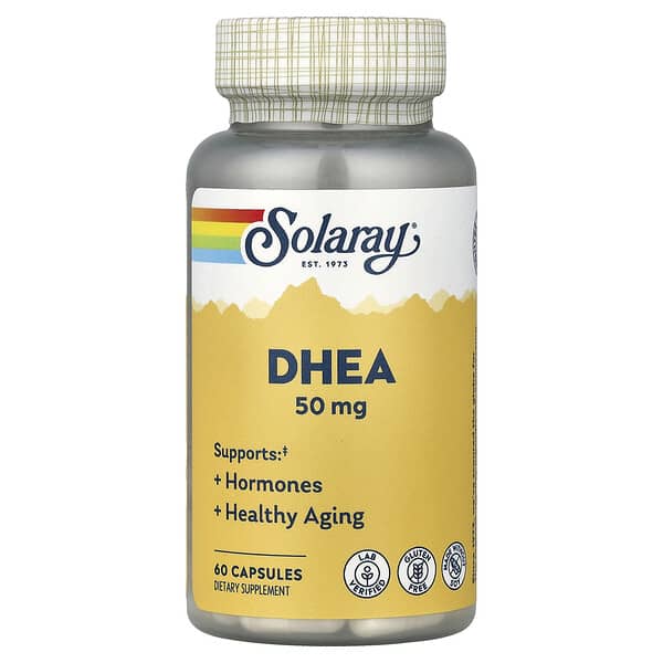 Solaray, DHEA，50 毫克，60 粒膠囊