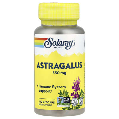 Solaray, Organically Grown Astragalus, 550 mg, 100 Vegetarian Capsules