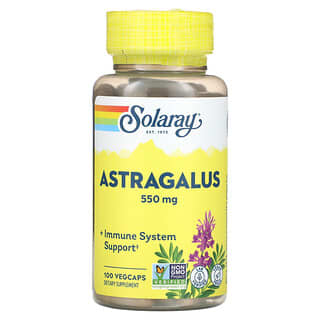 Solaray, Astrágalo cultivado orgánicamente, 550 mg, 100 cápsulas vegetales