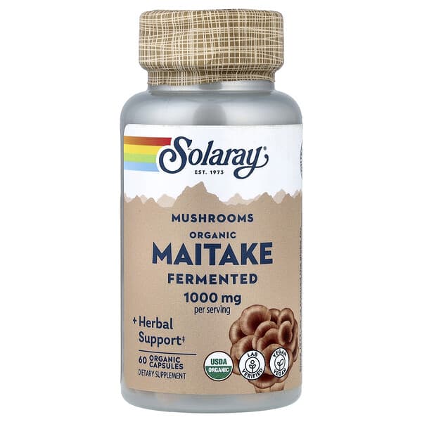 Mushrooms, Organic Fermented Maitake, 60 Organic Capsules (500 mg per Capsule)