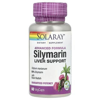 Solaray, 水飛薊素肝臟幫助高級配方，60 粒素食膠囊