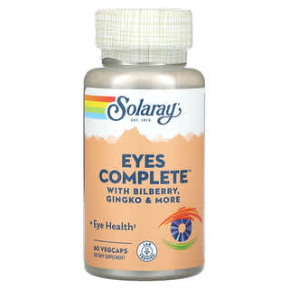 Solaray, Комплекс для глаз с черникой, гинкго и многим другим, 60 растительных капсул
