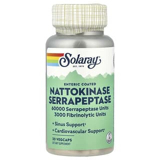 Solaray, Serrapeptase de Nattokinase, 30 gélules végétales