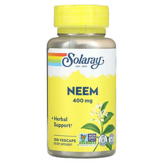 Solaray, Органически выращенный ниим, 400 мг, 100 вегетарианских капсул