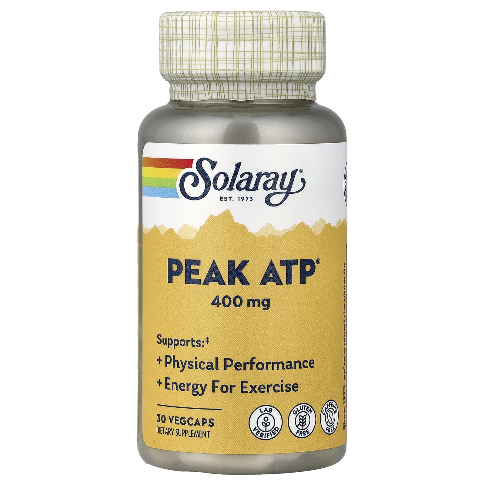 Solaray, Peak ATP®, 400 мг, 30 вегетарианских капсул