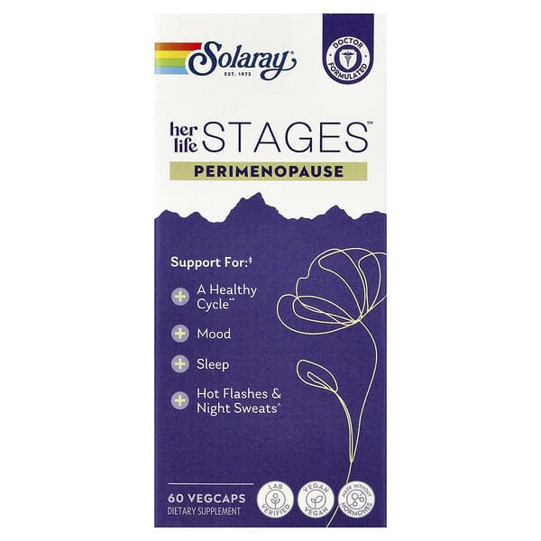 Solaray, Her Lifestages™, 폐경기 주변, 베지 캡슐 60정