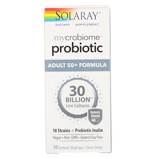 Solaray, Mycrobiome Probiotic, Adult 50+ Formula, 30 Billion, 30 Enteric VegCaps