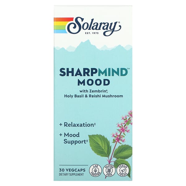 Solaray‏, مكمل تحسين المزاج SharpMind، ‏30 كبسولة نباتية