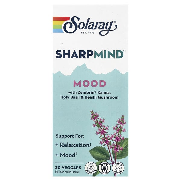 Solaray, SharpMind™ Mood, 30 pflanzliche Kapseln