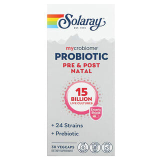 Solaray, Mycrobiome Probiotic, Pre & Post Natal, 15 Billion, 30 VegCaps