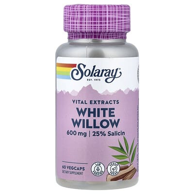 Solaray, Vital Extracts, White Willow, 60 VegCaps