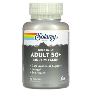 Solaray (سولاراي)‏, فيتامينات متعددة مرة واحدة يوميًا، للبالغين 50+، 90 كبسولة نباتية