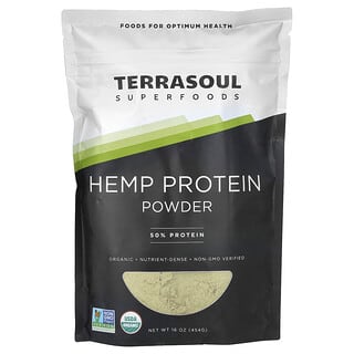 Terrasoul Superfoods, Poudre de protéines de chanvre, 47 g (454 g)