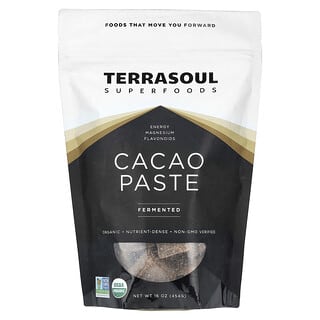 Terrasoul Superfoods, Cacao Paste, fermentierte Kakaopaste, 454 g (16 oz.)