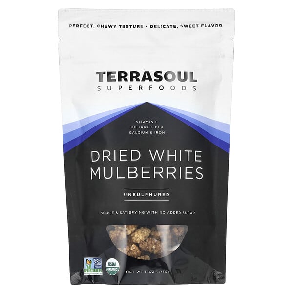 Terrasoul Superfoods, 白桑椹乾，未硫化，5 盎司（141 克）