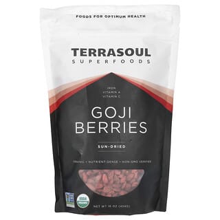 Terrasoul Superfoods, Goji Berries, Secos ao Sol, 454 g (16 oz)