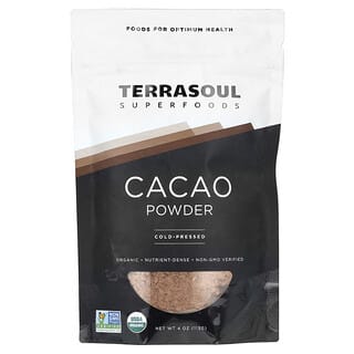 Terrasoul Superfoods, Cacao Powder, Cold-Pressed, 4 oz (113 g)