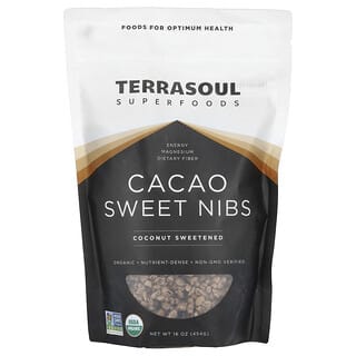 Terrasoul Superfoods, Cacao Sweet Nibs, Coconut Sweetened, 16 oz (454 g)